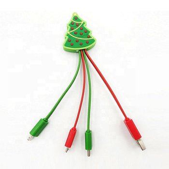聖誕樹四合一USB充電線-聖誕節禮品_0
